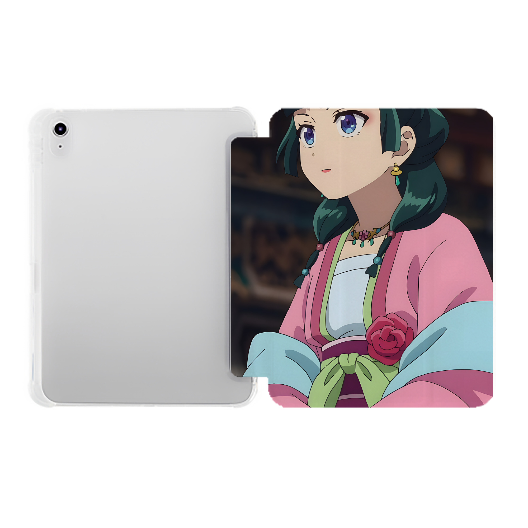 （画像用） 薬屋のひとりごと The Apothecary Diaries IPad ケース ペン収納付き 三つ折りスタンド PUレザー×シリコン 対応機種9.5/10.5/10.9インチ